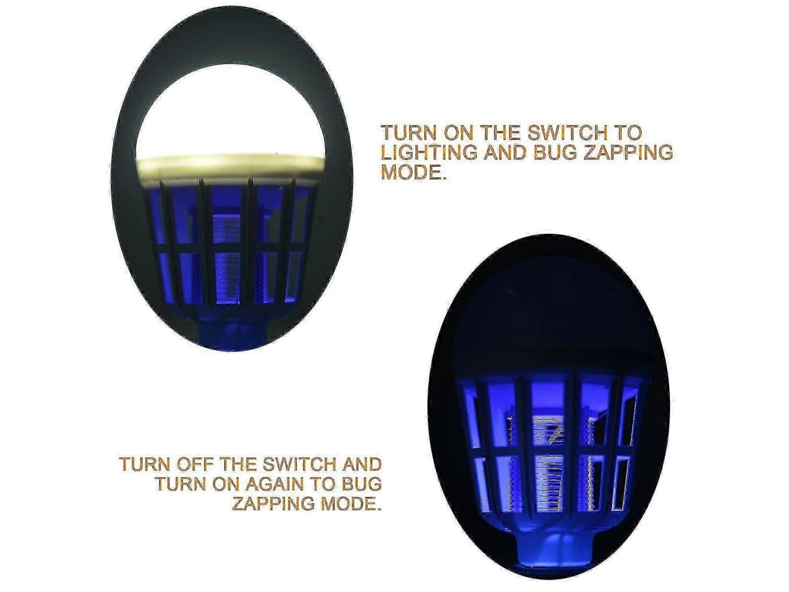 Lâmpada Eletrônica Para Insetos Com Led Uv, Dupla Função Para Ambientes Internos E Externos.