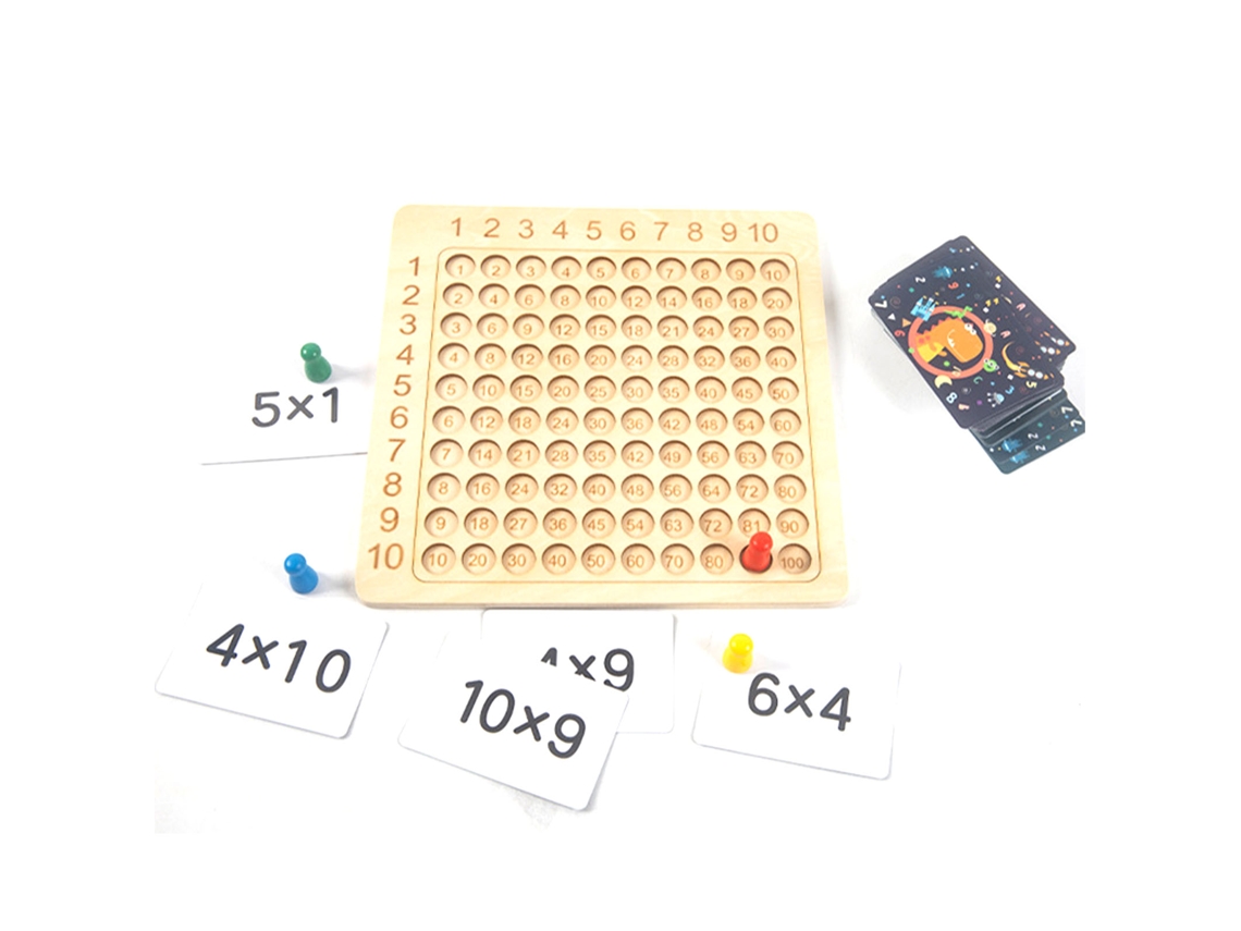 Primerox jogo de Tabuleiro de Matemática de Madeira Educacional para Crianças Aprendizagem Contagem Multiplicação