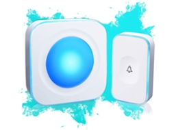 Conjunto De Campainha Sem Fio À Prova Dágua Com Alcance De 300 M, 36 Melodias, 4 Níveis De Volume E Luz Led Piscante Brilvibera (1 Receptor)