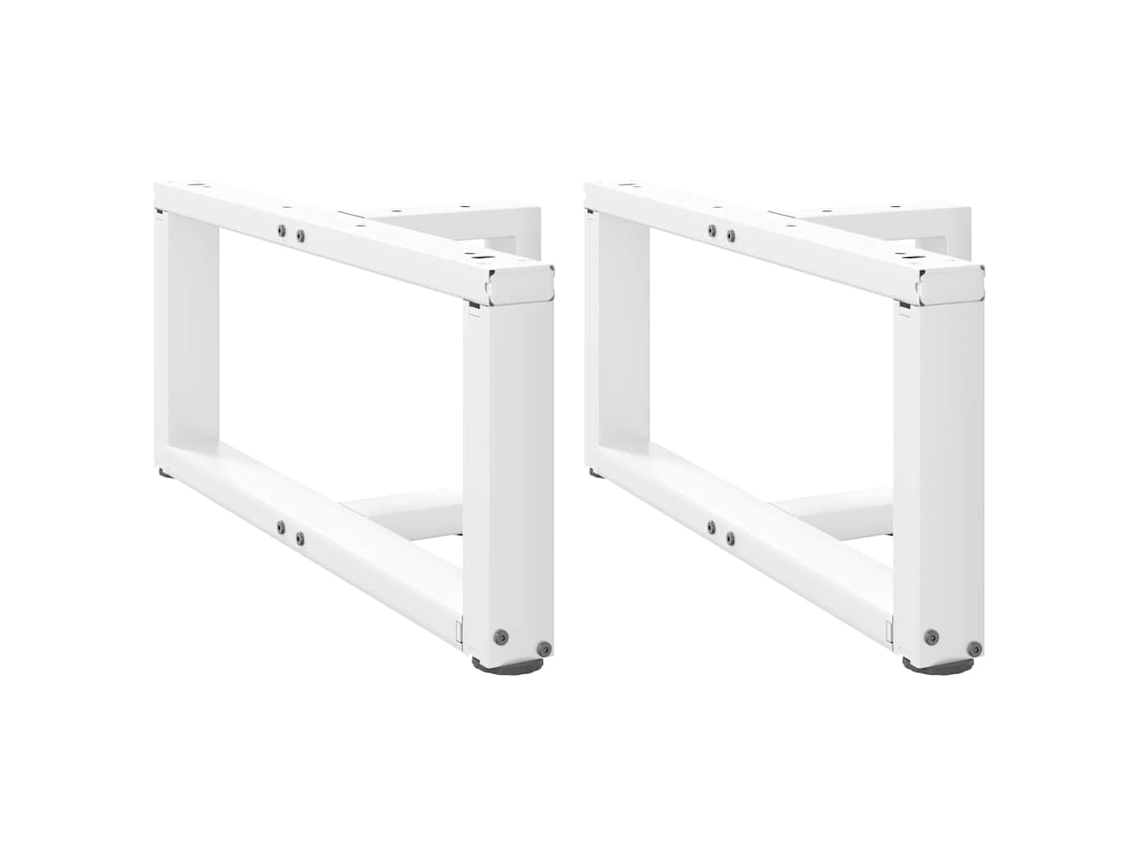 Vidaxl Pés Para Mesa De Centro Em Forma De T, 2 Peças, Branco, 70x25x(30-31) Cm, Aço
