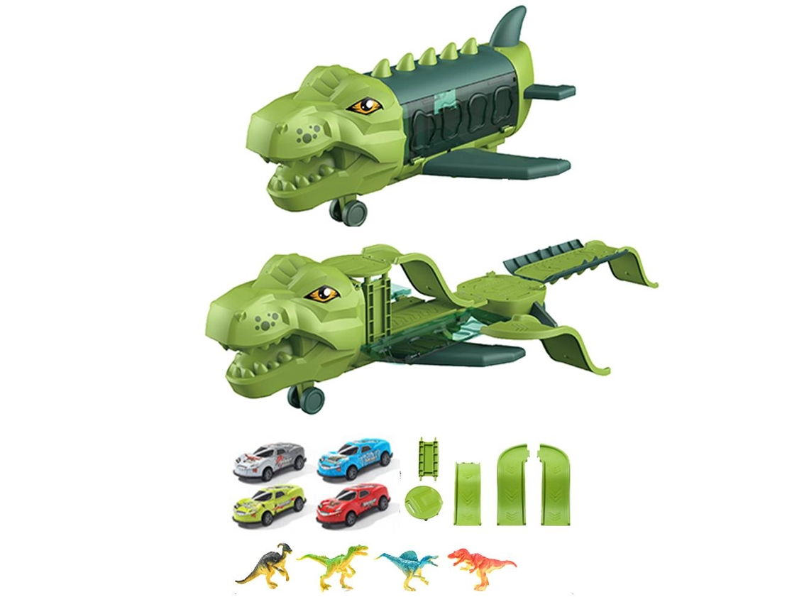 Primerox brinquedo de Dinossauro Avião com Trilhos Transporte Caminhão Pull Back Presente para Crianças