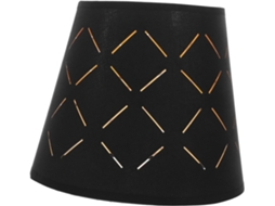 Estrutura Simples E Preta Em Tecido E Metal Leve. Substituição Clássica E Minimalista Para Luminária.