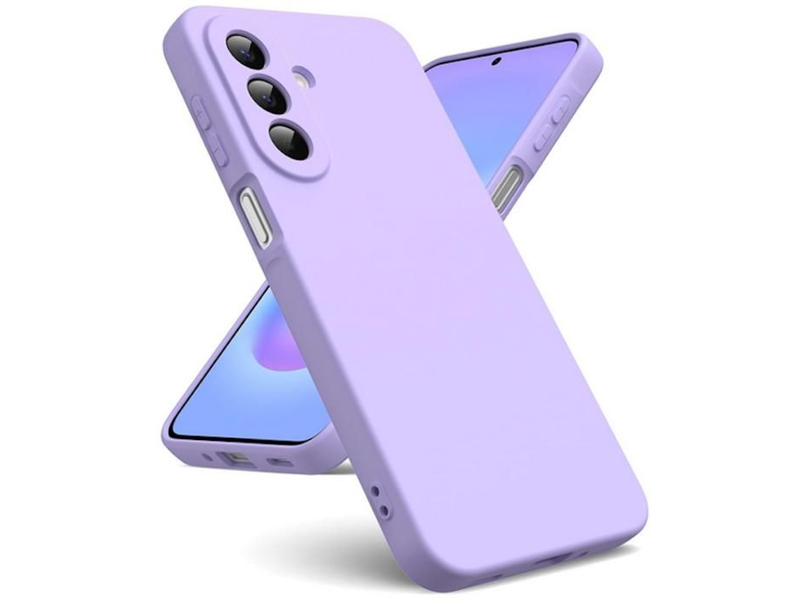 Capa Para Samsung Galaxy A27 5g - Capa De Silicone Gel Fina Película De Tela - Mauve