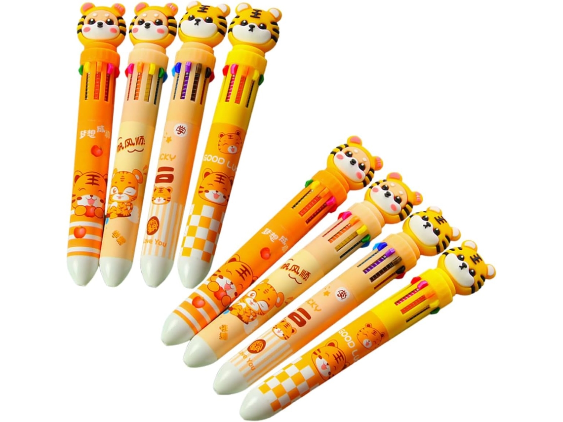 Conjunto De 8 Canetas Esferográficas Multicoloridas Para Meninos E