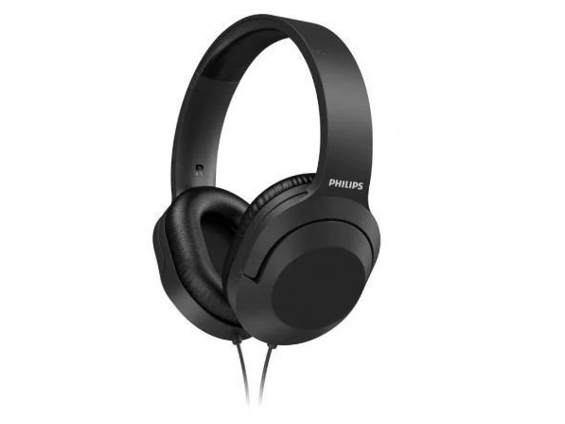 Fones De Ouvido Com Fio Philips Tah2005bk/00 Com Alto-falantes De 40 Mm Fones De Ouvido Supra-auriculares Philips Tah2005bk/00 Com Cabo De 2 M,