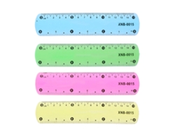 Régua Transparente E Macia De 15 Cm, Multicolorida, Flexível, Reta,