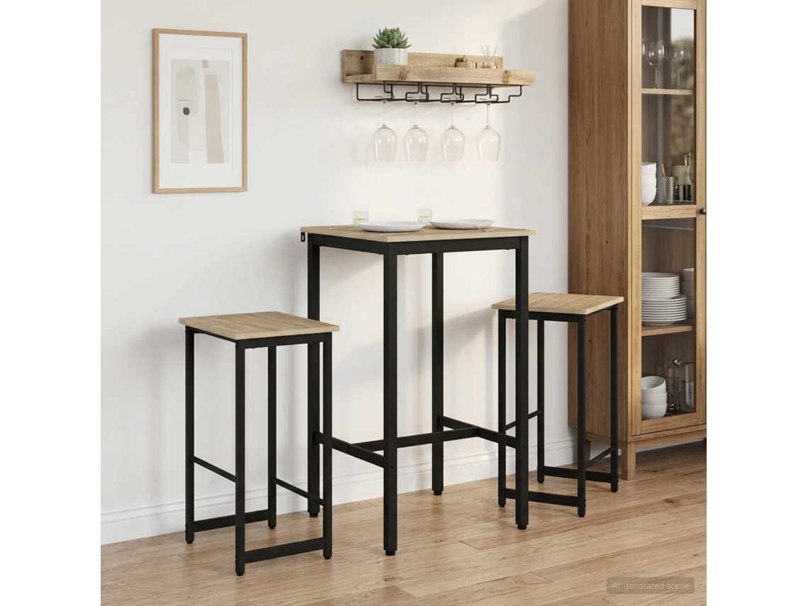 Vidaxl Banco De Bar 2 Unid. Carvalho Sonoma 40 X 32 X 74 Cm