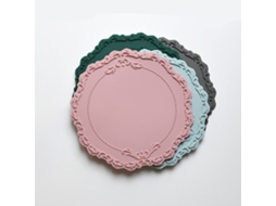 Tapete Decorativo Para Mesa Redonda Com 7 Peças, Almofada Para Talheres E Acessórios De Cozinha SUNNY SPACES