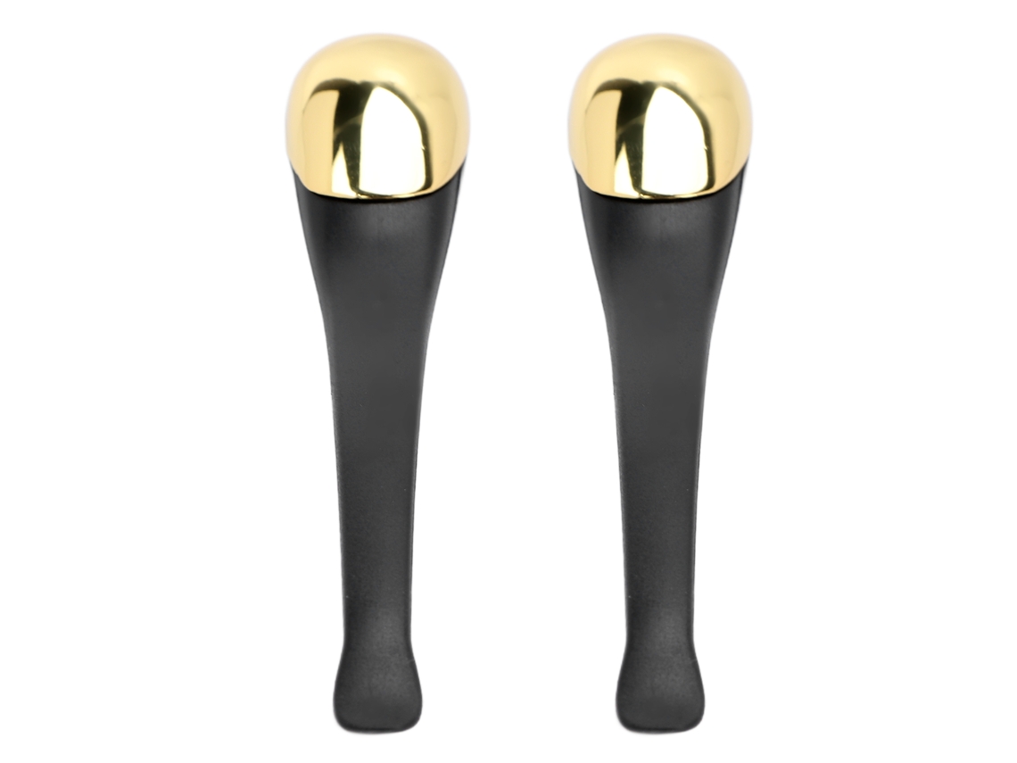 2pcs Aplicador E Ferramenta De Massagem De Creme De Olhos Em Metal Para Círculos Escuros