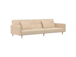 Sofa Bed, Sofa Beds Vidaxl Creme Tecido (n/a)