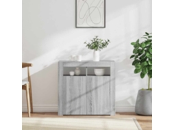 Vidaxl Aparador Com Luzes Led 80x35x75 Cm Cinzento Sonoma