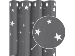 Cortina Blackout Térmica, Para Janela, Varanda E Quarto, Ilhós, Lavável, Conjunto 2 Peças, 132 X 245 Cm, Cinza Claro