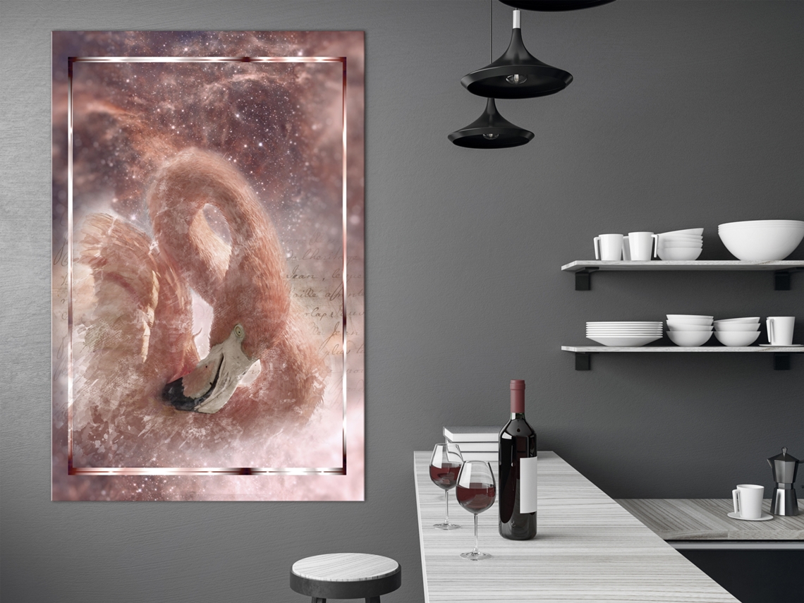 Quadro ARTGEIST Space Flamingo (1 Part) Vertical (20x30)