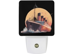 Luminária de parede LED histórica e famosa do Titanic com sensor crepuscular.