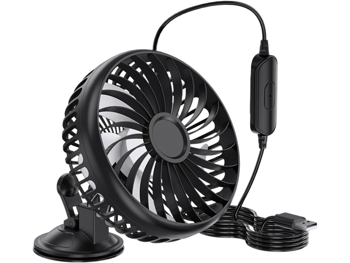 Ventilador Com Ventosa De 3 Velocidades, Alimentado Por Usb, Silencioso