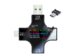 Lurelia Testador Usb-c, 5 A, 005.10 A, Qc3.0 Para Carga, Tensão E Corrente Ref. 323
