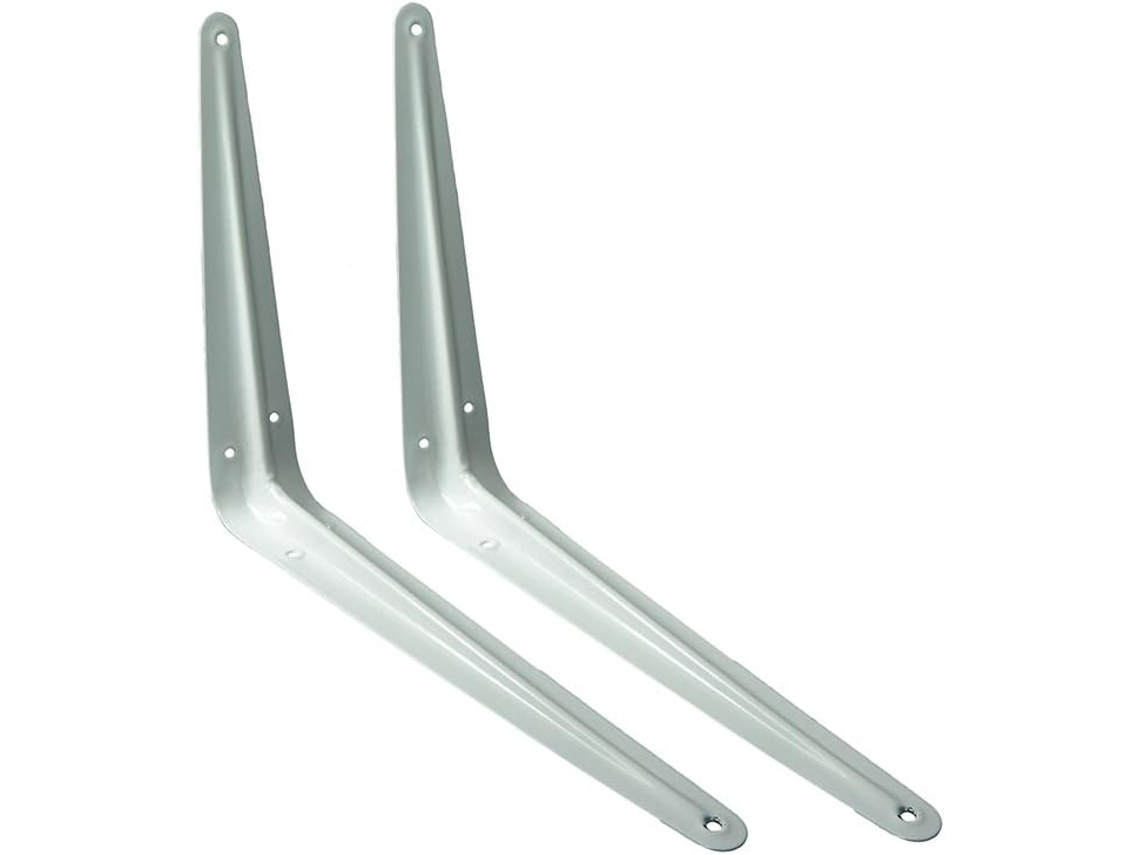 Conjunto De 3 Suportes Para Prateleira Brancos, 200 X 250 Mm, Da One Stop Diy The Shopfitting Shop