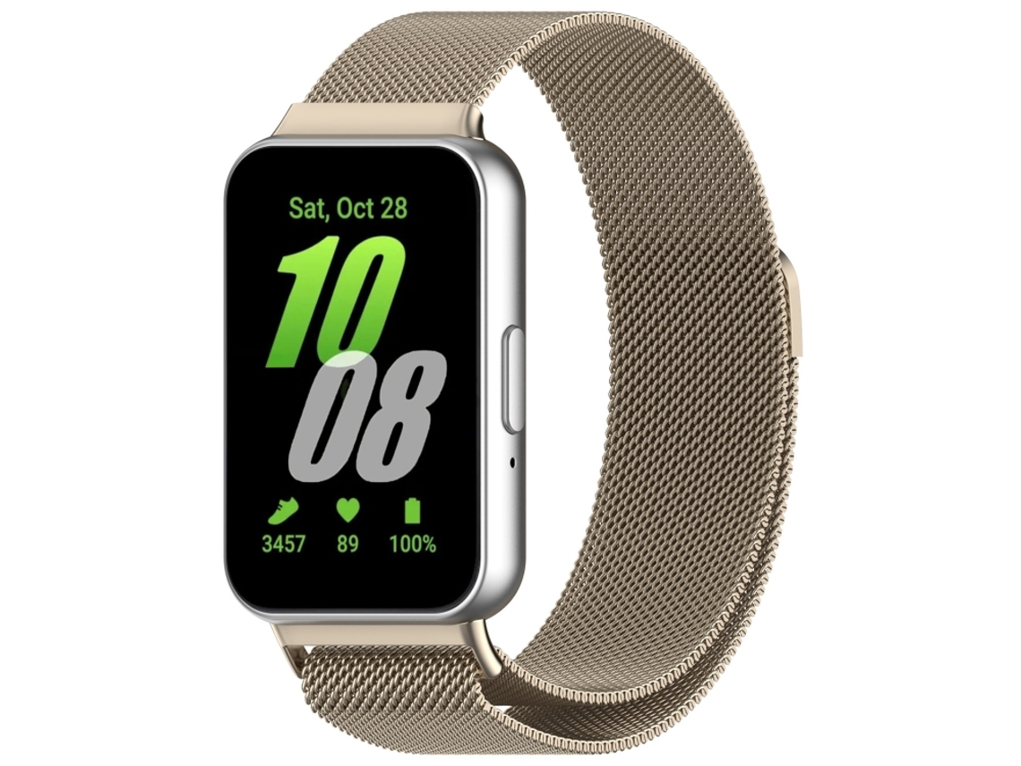 Bracelete para Samsung Galaxy Fit 3 XIAOMOYU em malha de aço milanês com luz das estrelas