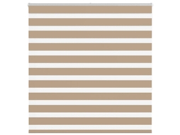 Cortina de zebra VIDAXL Marrom Poliéster (140 x 150 cm)