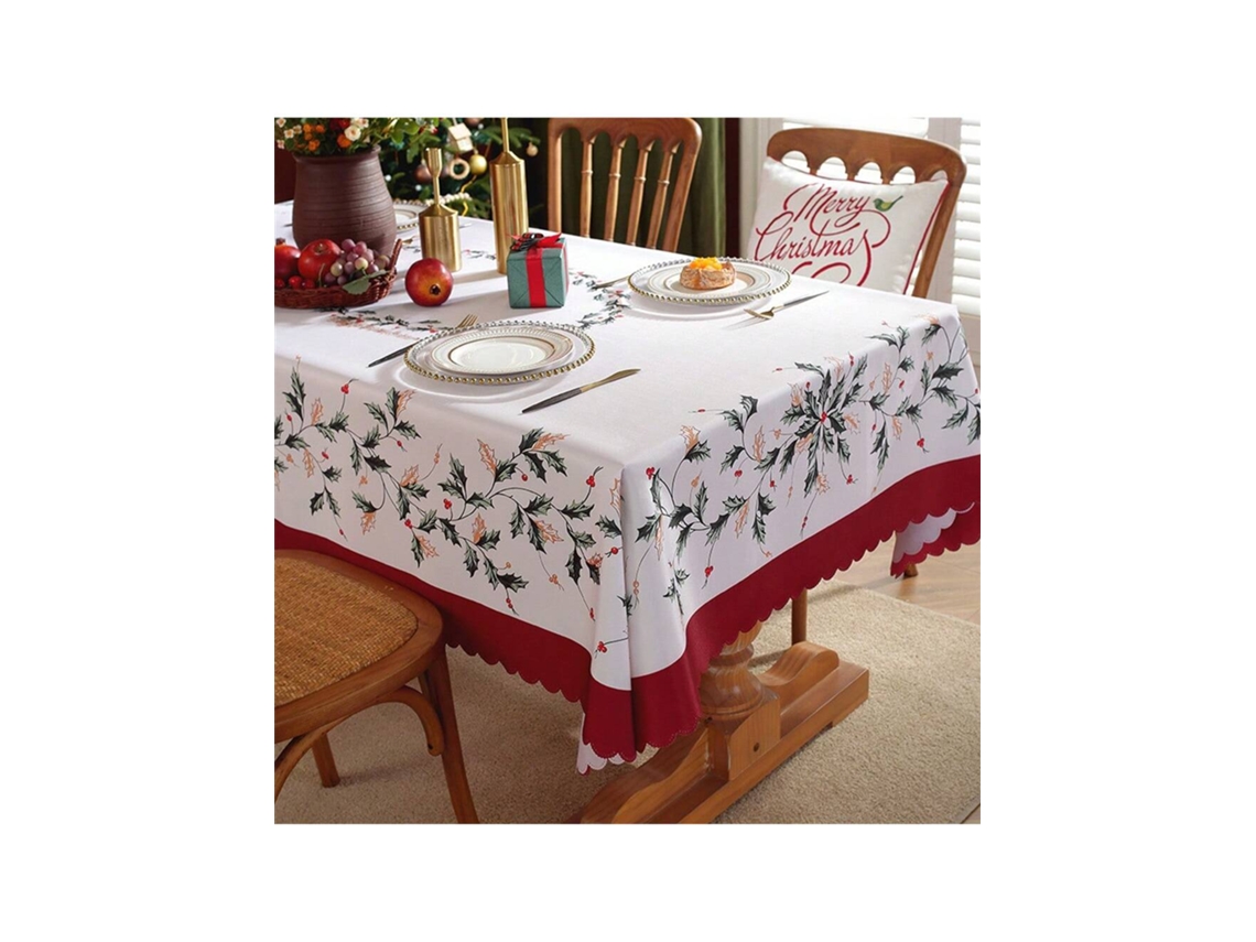 Manta De Mesa Impermeável Em Poliéster, Impressão Digital, Festiva Para Natal/festas, Retangular, Decoração De Sala. Igvtrade