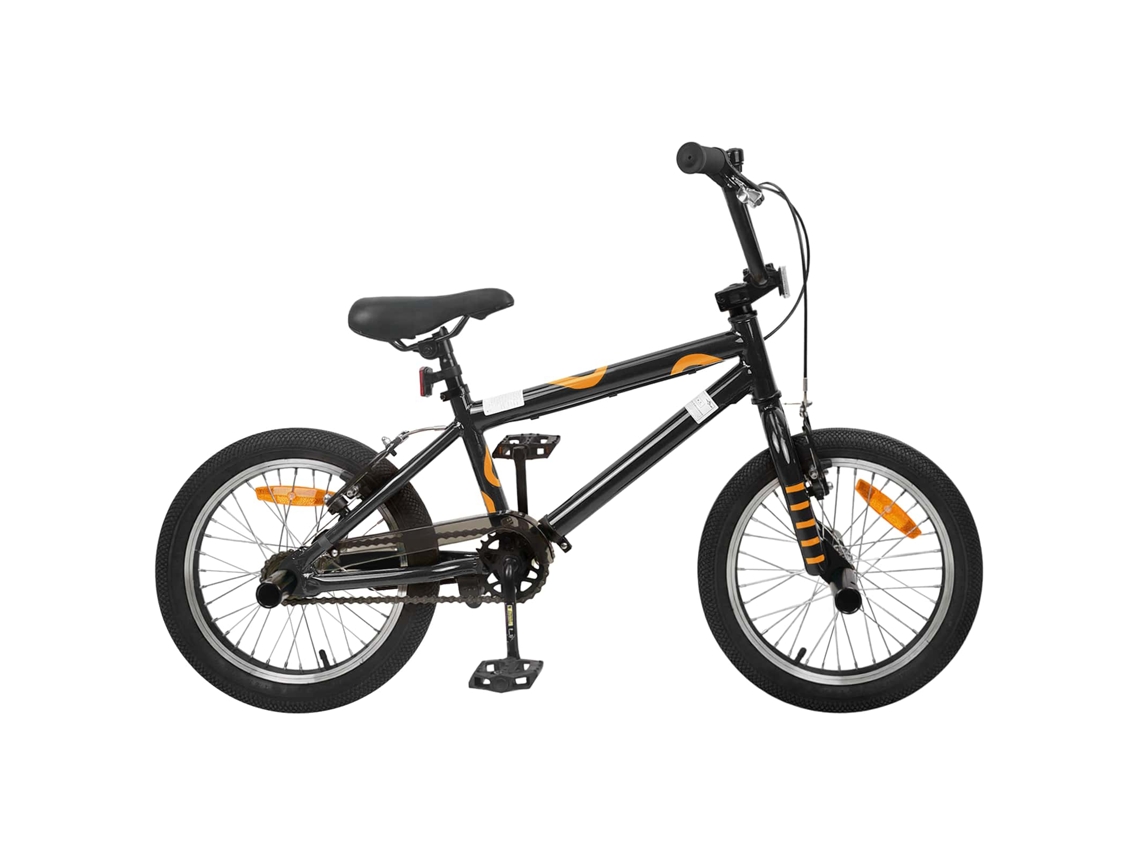 Vidaxl Bmx 16 Polegadas Para 5-8 Anos Preto