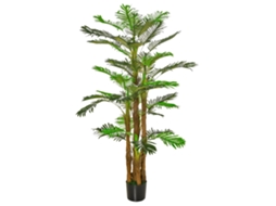 Palmeira Artificial De 1,85 M De Altura Com Tronco, Galhos, Líquen E Folhas, Extremamente Realista, Com Vaso Incluso.