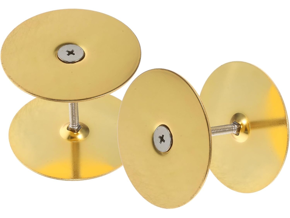 Kit De Reparo Furos Para Maçanetas Portas Pretyzoom Em Aço Inoxidável, 67mm, Cor Dourada, Com 2 Peças Para Uso Doméstico