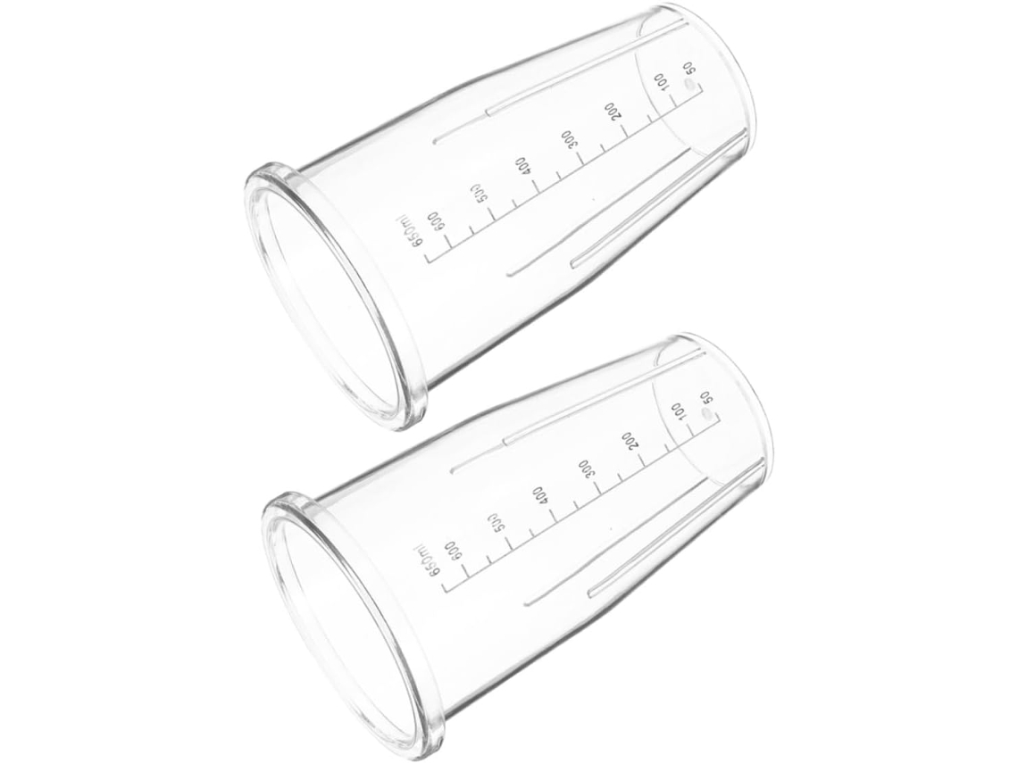 Conjunto De 2 Copos Plásticos Para Misturar De 650 Ml Com Escala, Adequado Para Liquidificadores E Espremedores Sunny Spaces