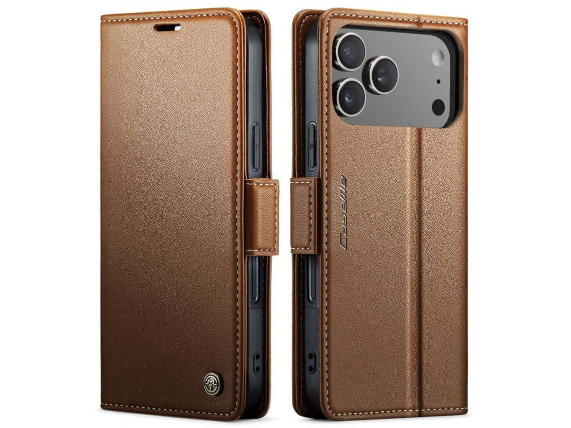 Capa Caseme Para Iphone 17 Pro Max Com Compartimento Para Cartão - Marrom