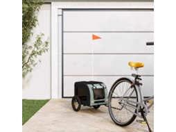 Vidaxl Reboque De Bicicleta P/ Animais Tecido Oxford/ferro Cinza/preto