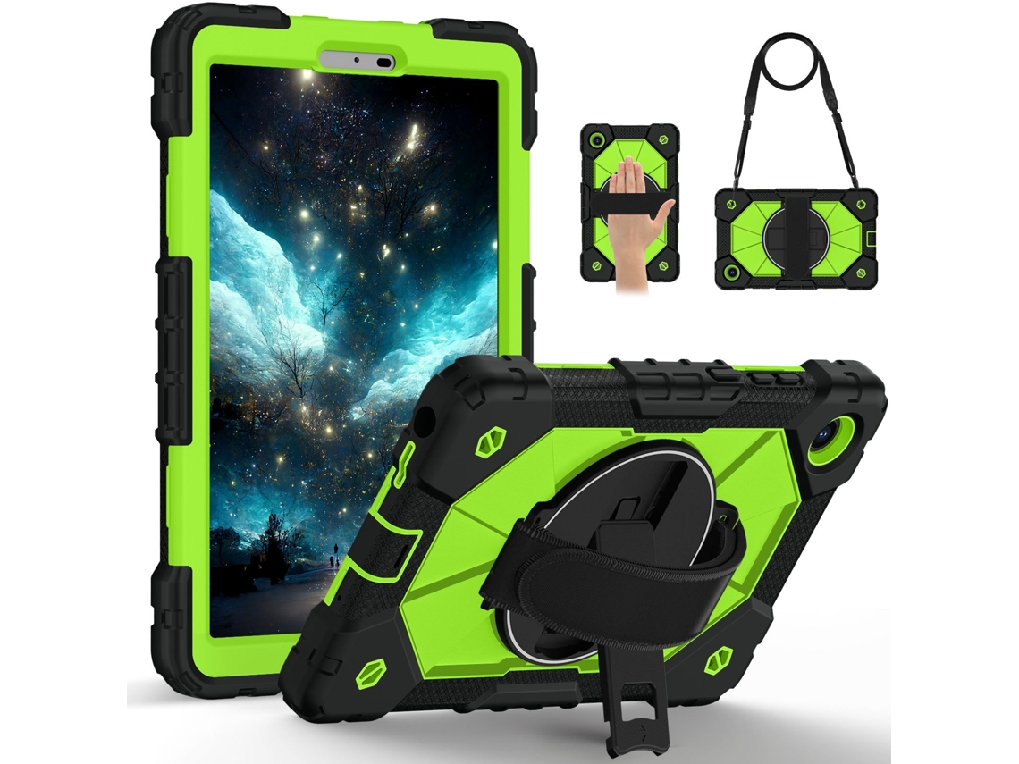 Capa Para Tablet Lurelia, Compatível Com Lenovo Tab One/tab K9 8.7, Giratório, Preto, Silicone, Suporte Giratório, Função Sono
