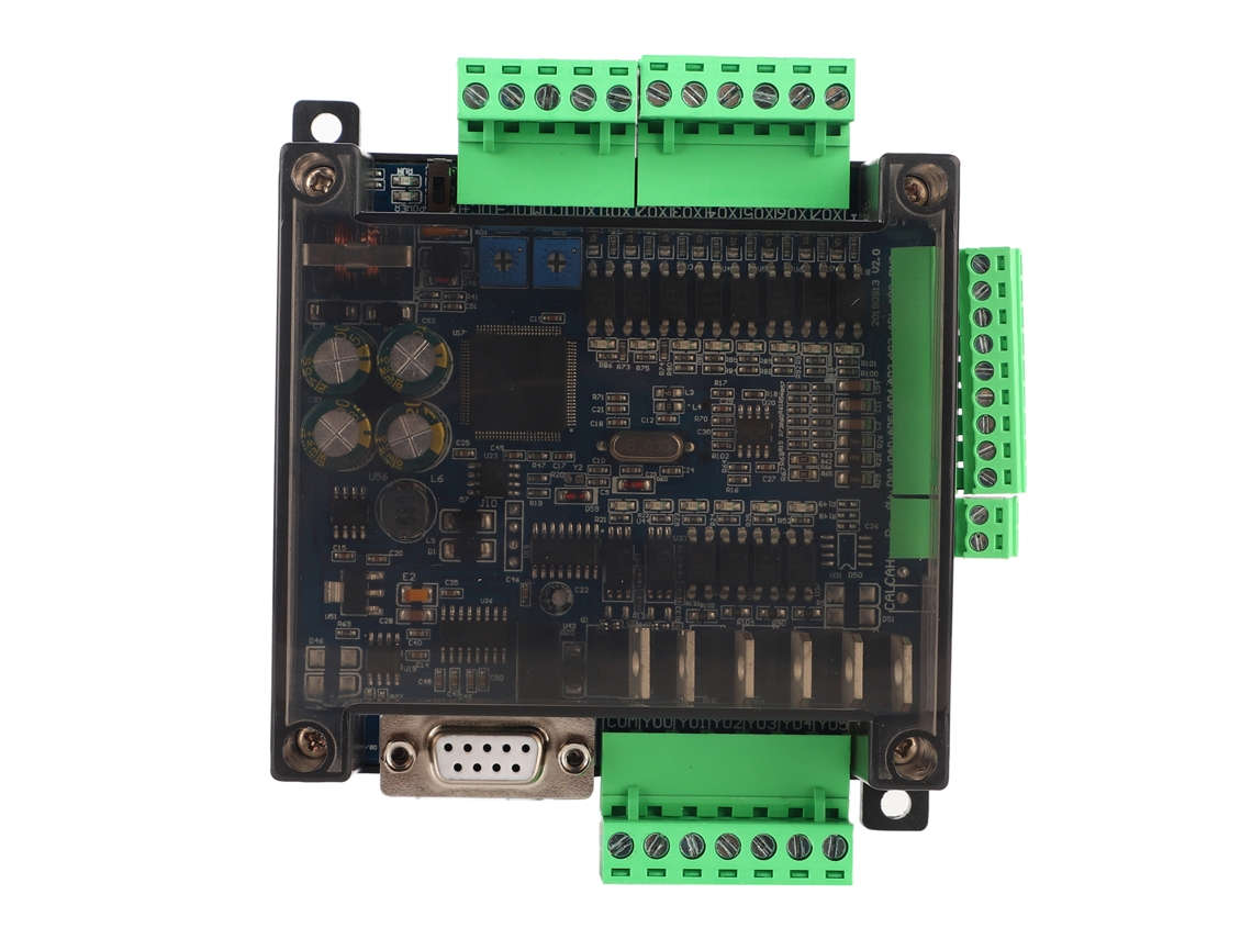 Placa de Controle Industrial Fx3u 14mt com 6ad+2da 24v 1a Plc Compacto