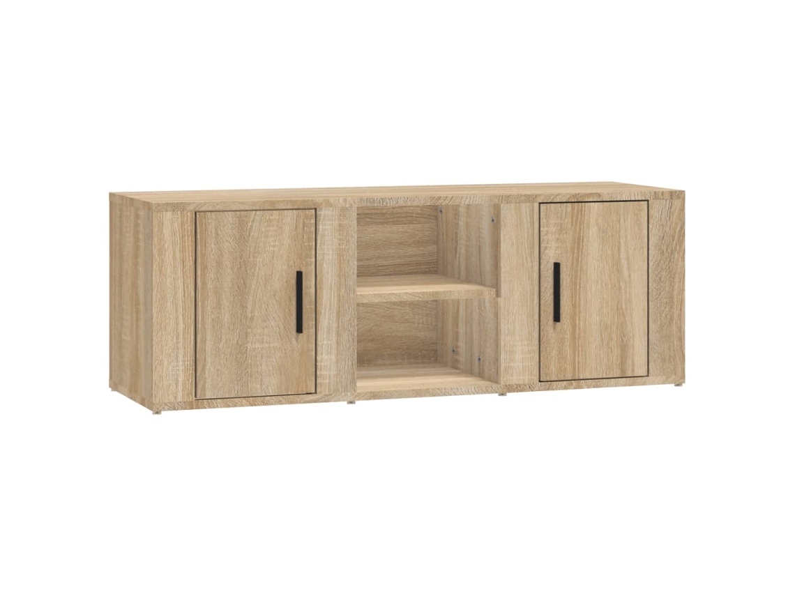Móvel P/ Tv Madeira Derivados de Madeira Carvalho Sonoma 100x31,5x35 cm MAISON EXCLUSIVE