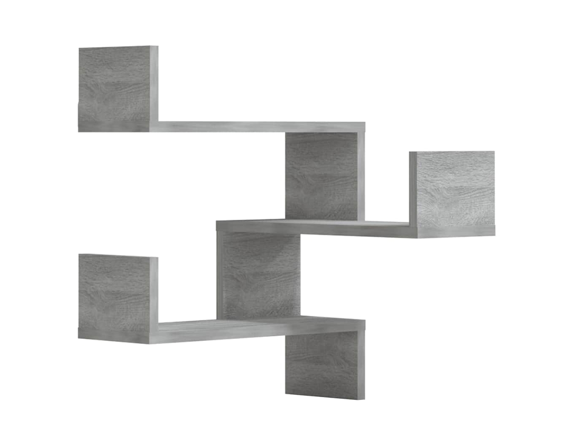 Wall Corner Shelf, Wall Corner Shelves Vidaxl Cinzeto Madeira Processada (n/a)