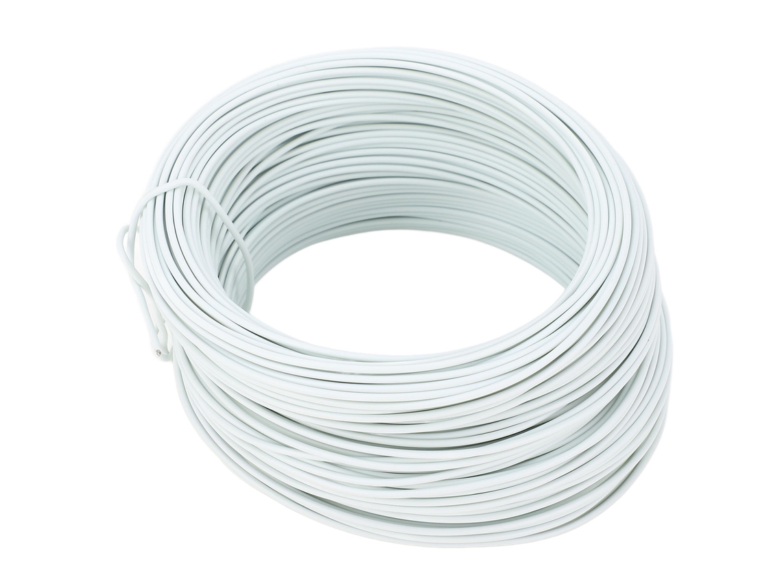 Alambre De Hierro Galvanizado Eléctrico 0.9mm 40m Redondo Flexible Revestido De Pvc Blanco Para Atar