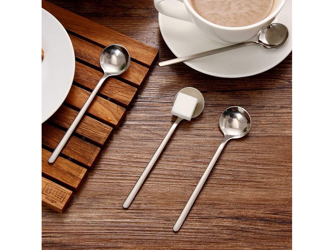 2026 10 Xícaras de Café Expresso Prateadas em Aço Inoxidável, 13,5 cm, para Café, Açúcar, Sorvete, Sopa, Cappuccino