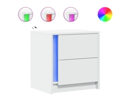 Bedside Cabinet, Bedside Cabinets Vidaxl Branco Madeira Processada (n/a)