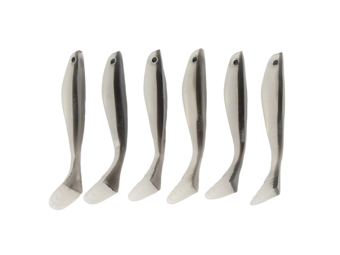 Isca Artificial Soft T Tail 10cm 6pcs para Pesca