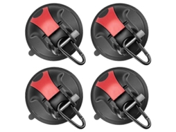 Conjunto De 4 Ganchos Com Ventosa Alta Resistência Para Camping, Carro, Trailer E Janela, Ganchos Com Ventosa De Alta Resistência Para Pendurar