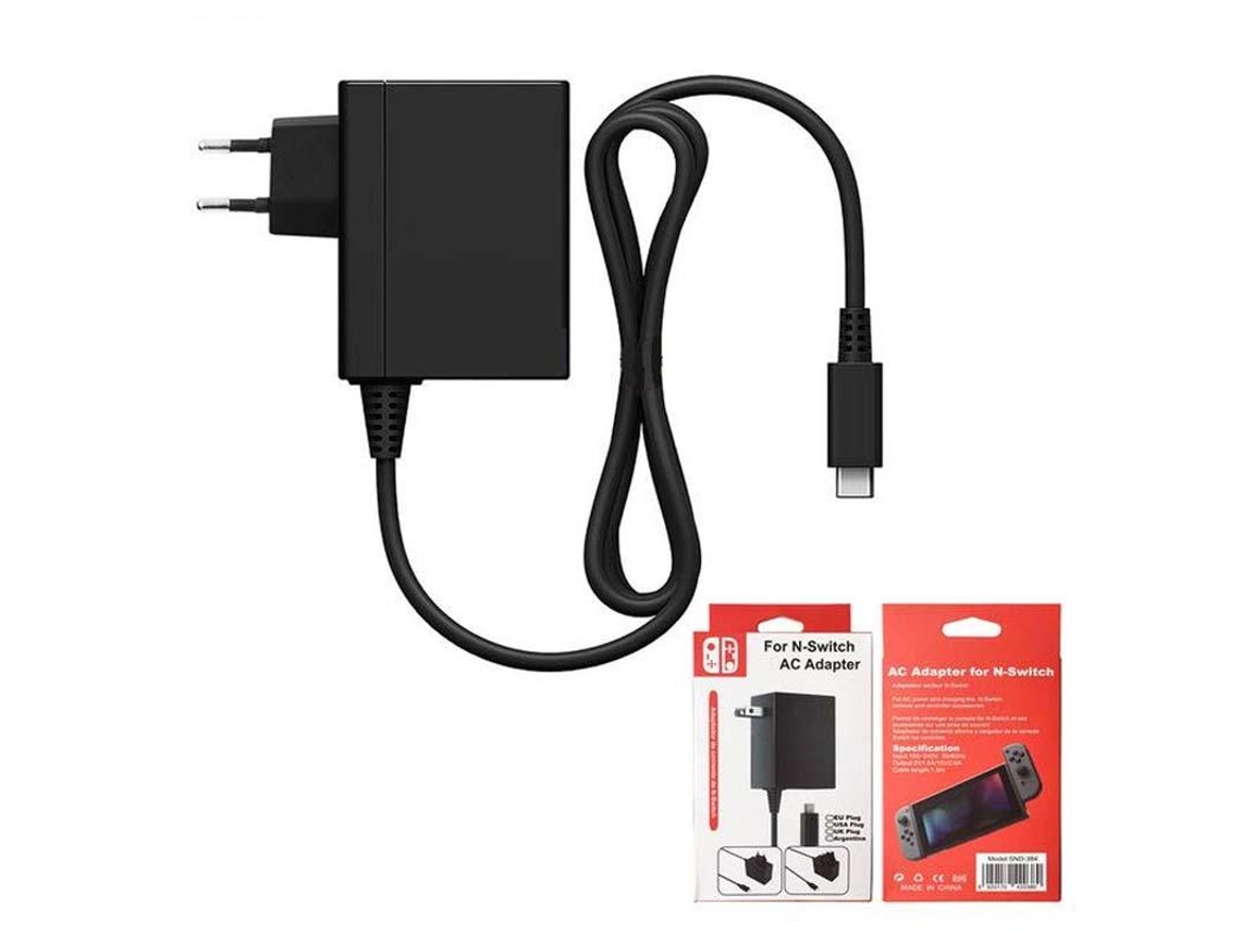 Adaptador Ca Europeu Compatível Com Nintendo Switch/ Lite/ Docking Station Oled