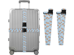 Conjunto De 2 Cintas Bagagem Love Pearl Com Estampa Chá Leite, Ideais Para Malas De Viagem Cintas Ajustáveis E