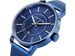 Relógio de quartzo casual simples para homem com pulseira resistente à água (azul)