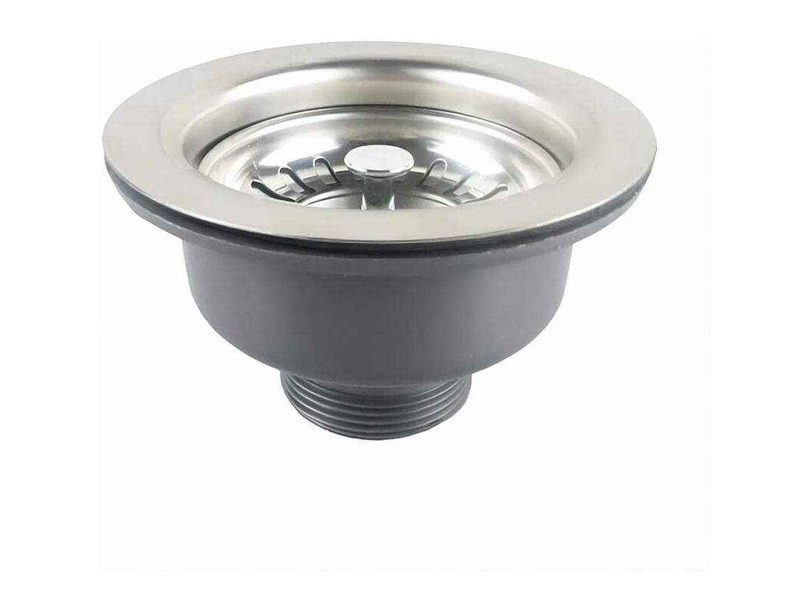 Ralo De Pia Em Aço Inoxidável Com Cesto, 110 Mm De Diâmetro, 1½