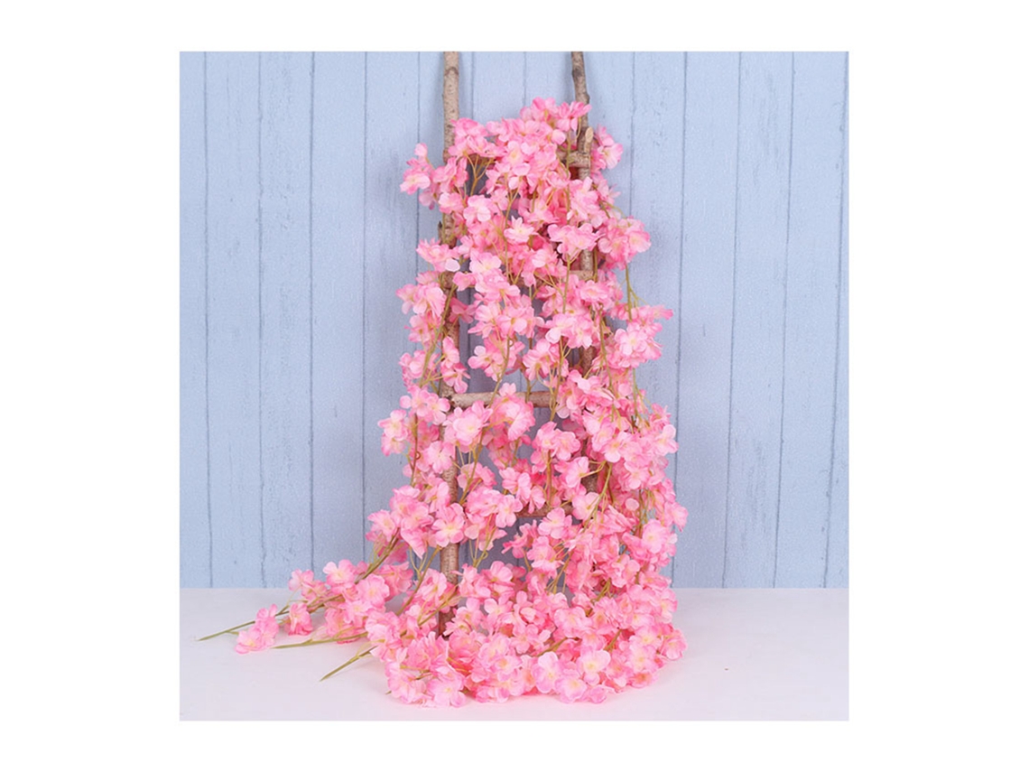 Guirlanda de Flores de Sakura Artificial LAXISCREED 1.8m Rosa Escuro