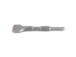 Cinzel plano hexagonal de liga metálica com cabeça redonda de 4 dentes para ranhurar, compatível com martelo elétrico (190 mm)