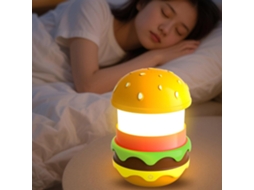Luminária Noturna Qinlorgo Em Formato De Hambúrguer Para Quarto, Ideal