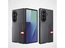 Capa Para Celular Samsung Galaxy Z Fold7 5g Com Estampa De Lichia, Compartimento Para Cartão Integrado E Adesivo.