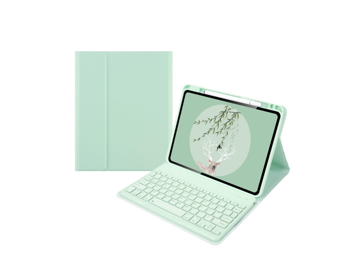 Capa Com Teclado Para Ipad Air 11 Polegadas,com Teclado Magnético (verde) Cuich (2024)