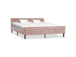 Vidaxl Estrutura De Cama 180x200 Cm Veludo Cor-de-rosa