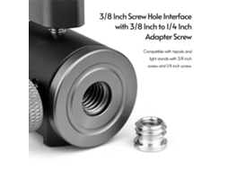 Andoer Cabeza De Bola Mini 2 En 1 Giratoria 360° Con Tornillo 1/4 Y Soporte Cold Shoe Para Cámara Teléfono Trípode Micrófono